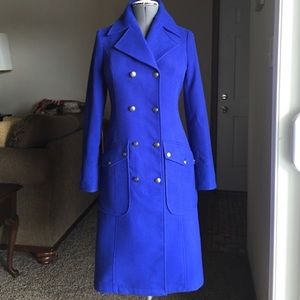FREE PEOPLE Royal Blue Trench Coat